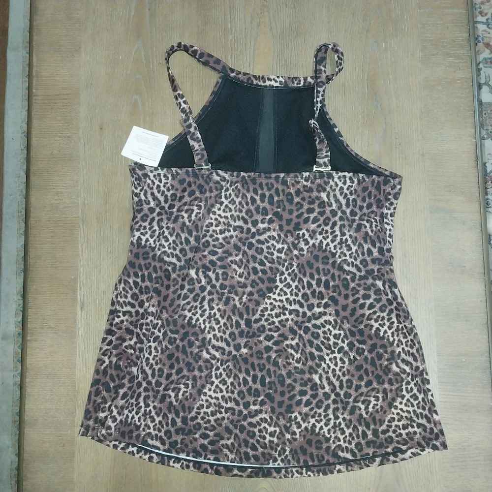 Ruby Ribbon Leopard Print Tankini Top - Picture 6 of 10